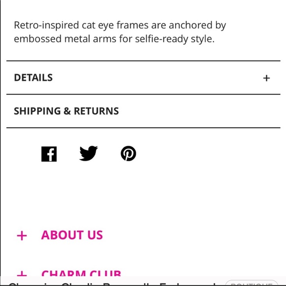 Charming Charlie Brow Line Maroon Sunglasses - Picture 7 of 7